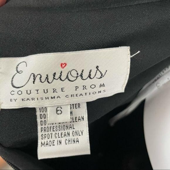 Nwt envious couture beaded rhinestone dress / gown prom formal sleeveless dress - Picture 8 of 16